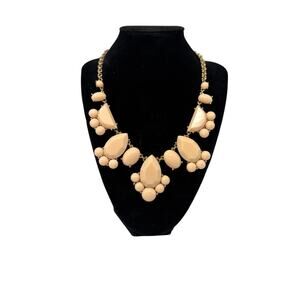 Kate Spade 20" Day Tripper Bib Statement Necklace Adjustable Blush w/ Gold Tone